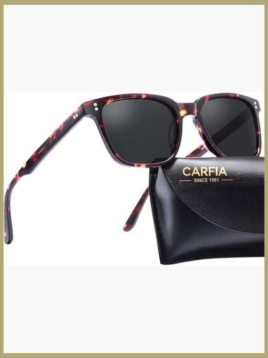 Polarized Acetate Sunglasses - UV400 Protection Square Retro